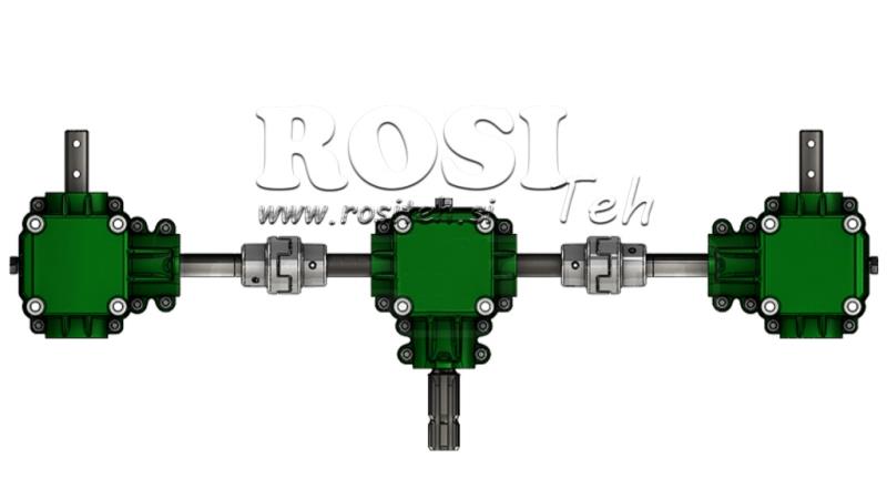 SADA REDUKTOROV 1:1,44 (27HP-20kW) PRE ROZPRAŠOVAČ L:800 LIATINONY S BEZPEČNOSTNÝM SYSTÉMOM