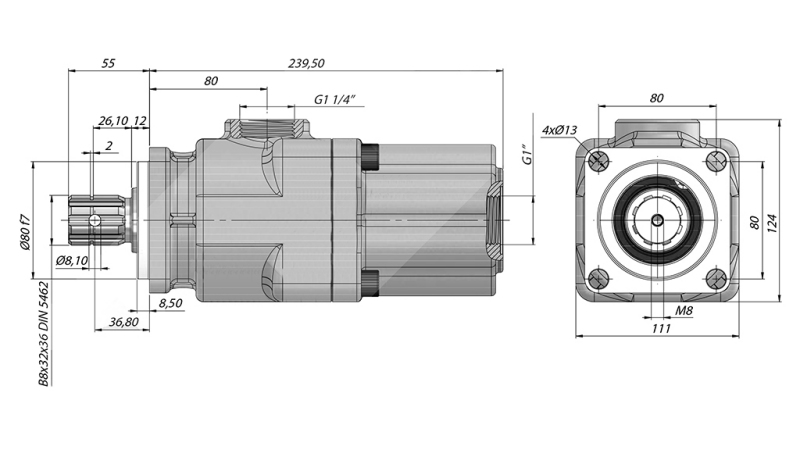 POMPE À PISTON HYDRAULIQUE -42CC - 350 BAR