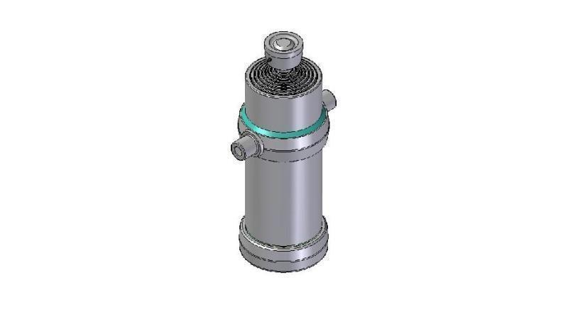 8008S -TELESCOPISK CYLINDER STANDARD/BALL 8 TRIN REJSE 3380 DIAMETER 190