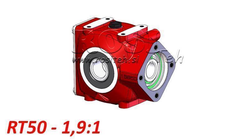 REDUCTOR - MULTIPLICATOR RT50 FOR HYDRAULIC MOTOR MP/MR/MS gear ratio 1,9:1