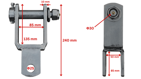 BRACKET FOR HYDRAULIC ROTATOR