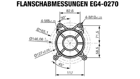 benzin motor EG4-270cc-6,56kW-8,92HP-3.600 U/min-H-KW25x88.2-kézi inditás