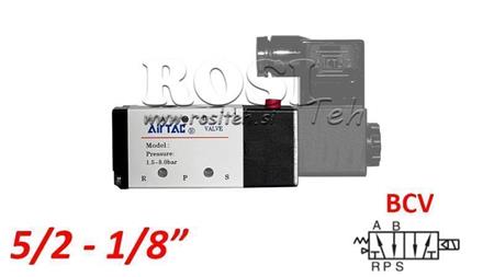 PNEUMATIKUS ELEKTROMOS SZELEP 5/2 MONOSTABIL 1/8 PRT-0552-BCV