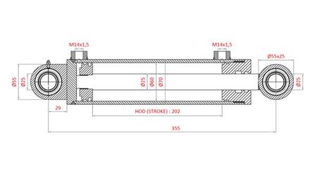 HYDRAULICKÝ VALEC RIADENIA FIAT-NEW HOLLAND 5126941, 5131098, 5137121, 5140208