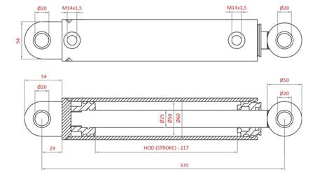 CILINDRO DI DIREZIONE IDRAULICO FIAT-NEW HOLLAND OEM-5189892