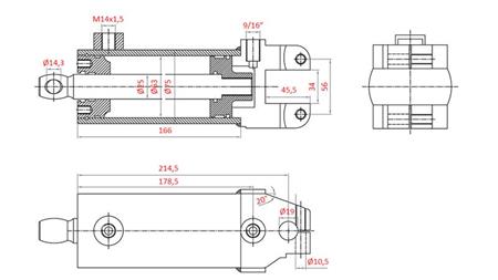 CILINDRO DEL VOLANTE IDRAULICO MASSEY FERGUSON  OEM-1605121M91, 1605121M92 532193M91, 3773711M91