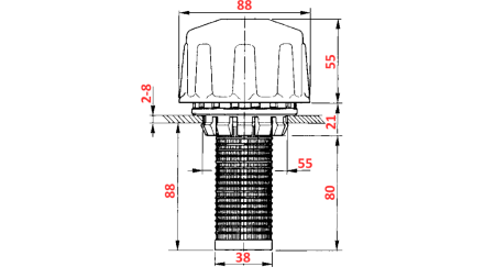 HYDRAULISK PÅFYLDNINGSFILTER PVC STOR