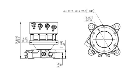 14045 - HIDRAULIČNI ROTATOR CR300 - 3000/1500 DUPLA PRIRUBNICA