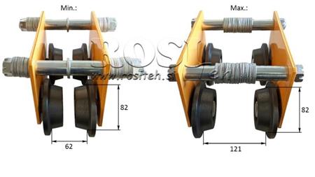 MANUAL TROLLEY FOR INDUSTRY WINCH DWI 0,5 T