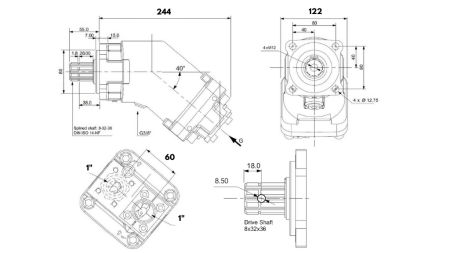 HYDRAULIC CAST IRON PUMP 125CC BANANA