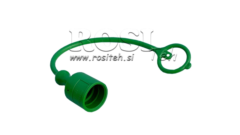 COUVERCLE EN CAOUTCHOUC PROTECTEUR VERT - RACCORDS RAPIDES MALE